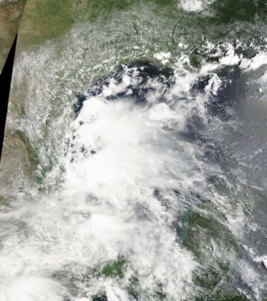 Tropical Storm Barry approaching the Gulf coast of Mexico, expected to ...